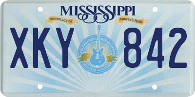 MS license plate XKY842