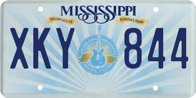 MS license plate XKY844