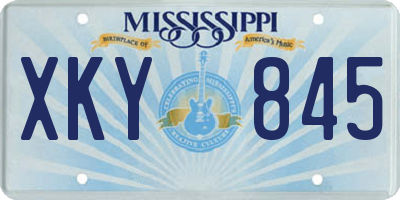 MS license plate XKY845