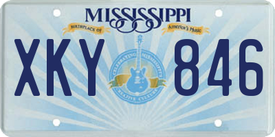 MS license plate XKY846