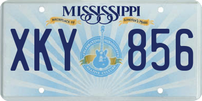 MS license plate XKY856