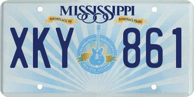 MS license plate XKY861