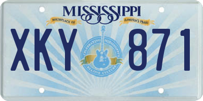 MS license plate XKY871