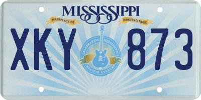 MS license plate XKY873