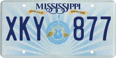 MS license plate XKY877