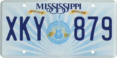 MS license plate XKY879