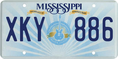 MS license plate XKY886