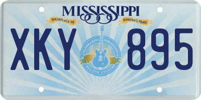 MS license plate XKY895