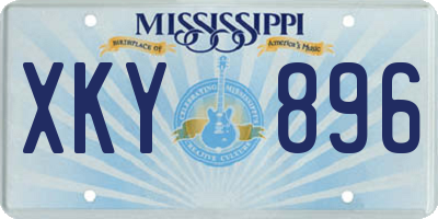 MS license plate XKY896