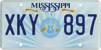 MS license plate XKY897