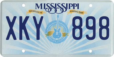 MS license plate XKY898