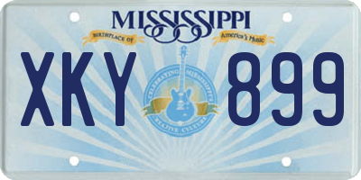 MS license plate XKY899