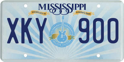 MS license plate XKY900