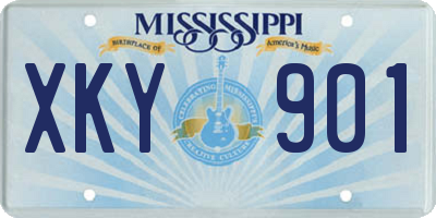 MS license plate XKY901