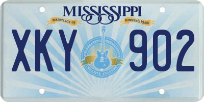 MS license plate XKY902
