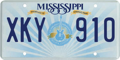 MS license plate XKY910