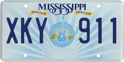 MS license plate XKY911