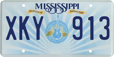 MS license plate XKY913