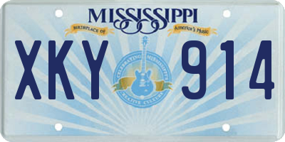 MS license plate XKY914