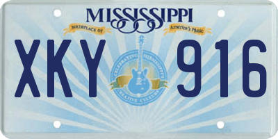 MS license plate XKY916