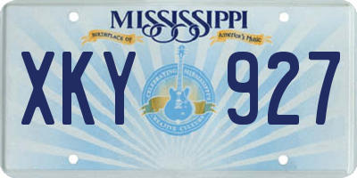 MS license plate XKY927