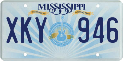 MS license plate XKY946