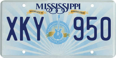 MS license plate XKY950