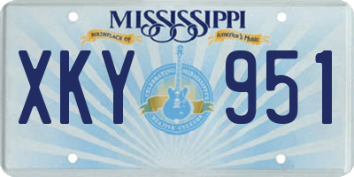 MS license plate XKY951