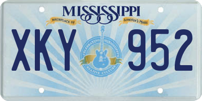 MS license plate XKY952