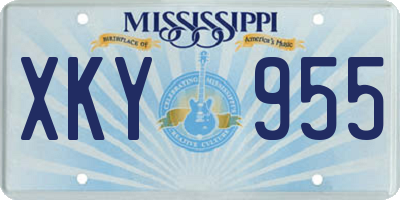 MS license plate XKY955