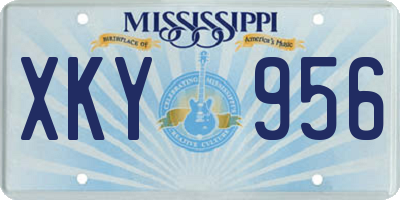 MS license plate XKY956