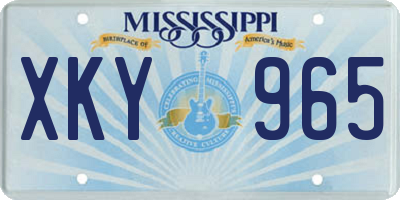 MS license plate XKY965