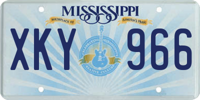 MS license plate XKY966