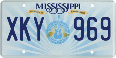 MS license plate XKY969