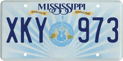 MS license plate XKY973