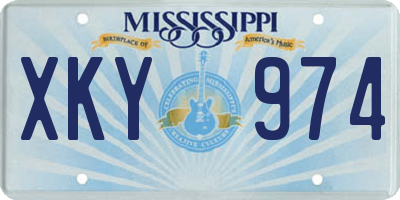 MS license plate XKY974