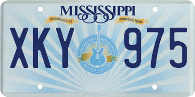 MS license plate XKY975
