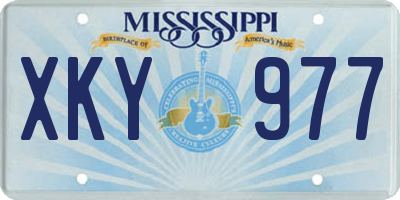 MS license plate XKY977