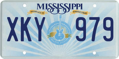 MS license plate XKY979