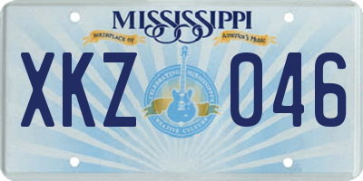MS license plate XKZ046