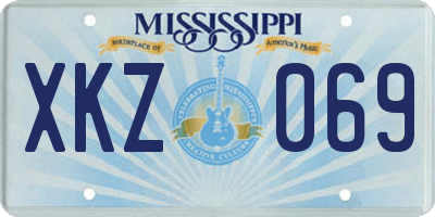 MS license plate XKZ069