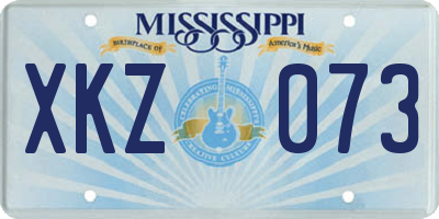 MS license plate XKZ073