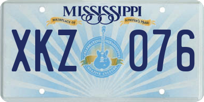 MS license plate XKZ076