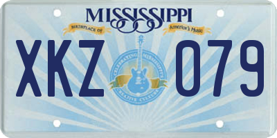 MS license plate XKZ079