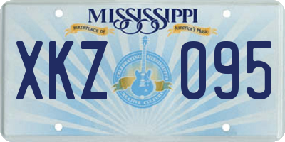 MS license plate XKZ095