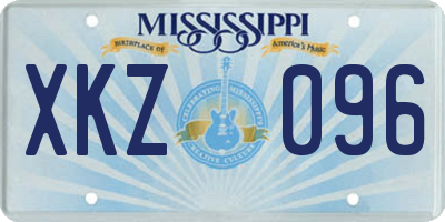 MS license plate XKZ096