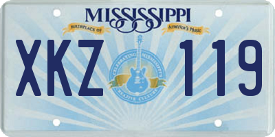 MS license plate XKZ119