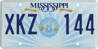 MS license plate XKZ144