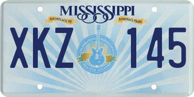 MS license plate XKZ145