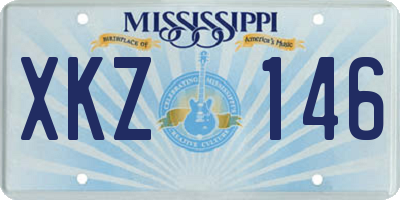 MS license plate XKZ146